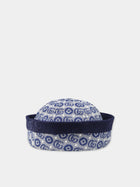 Cappello blu per neonato con motivo GG,Gucci Kids,777085 3HAXZ 4268